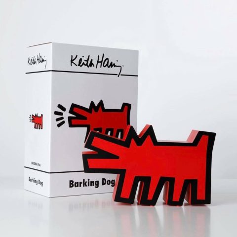 MEDICOM TOY 凱斯哈林 KEITH HARING BARKING DOG 狗 雕像 公仔